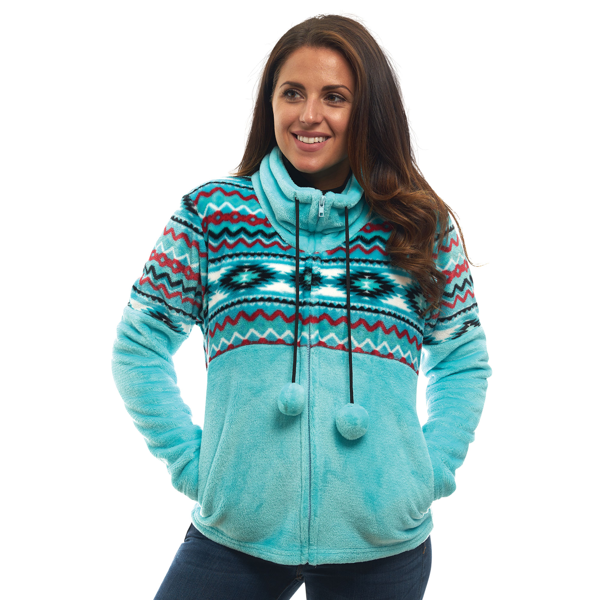 aztec fleece zip up