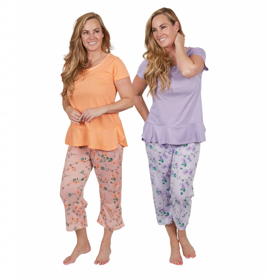 HDE Womens Sleepwear Capri Pajama Pants Sleep Capris Cropped
