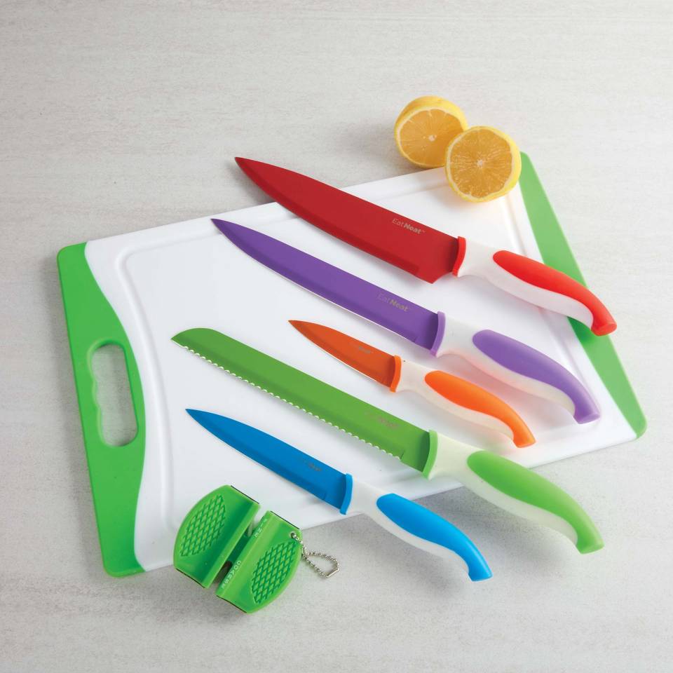  EatNeat 12 Piece Kitchen Knife Set - 5 Multi Color