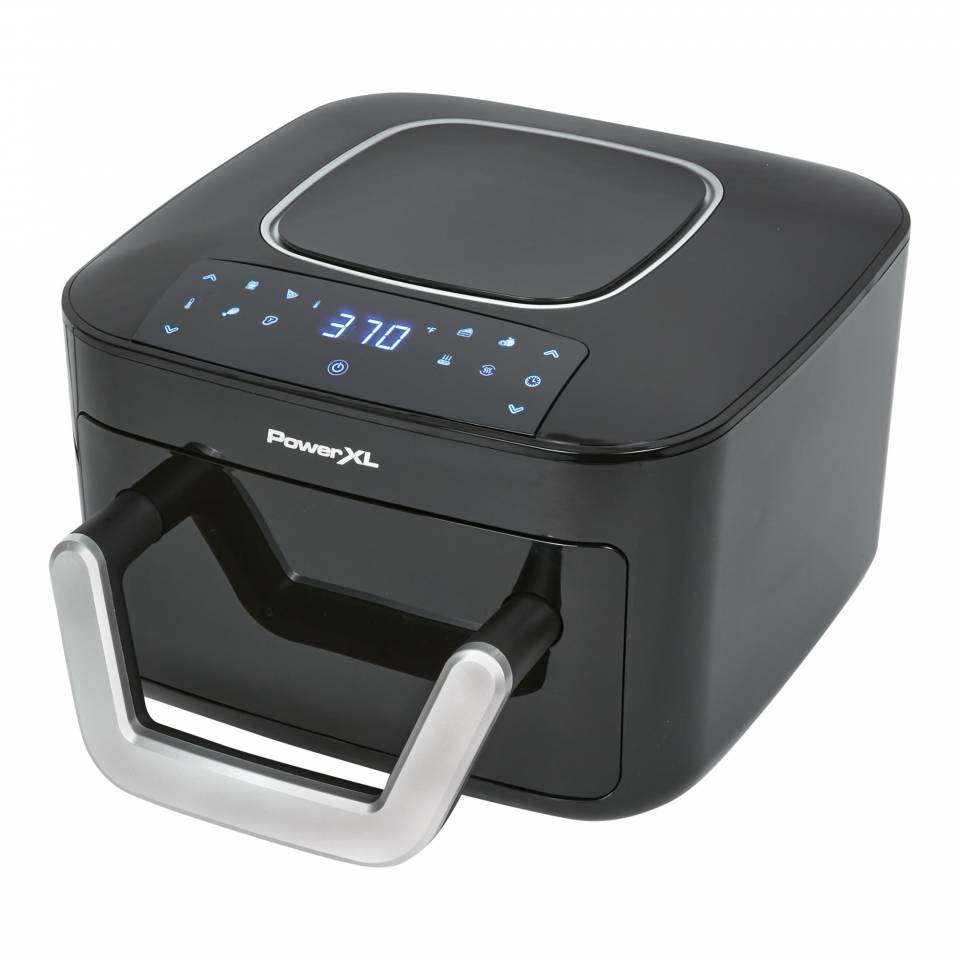 PowerXL 9-Quart Black LED Slimline Air Fryer Plus