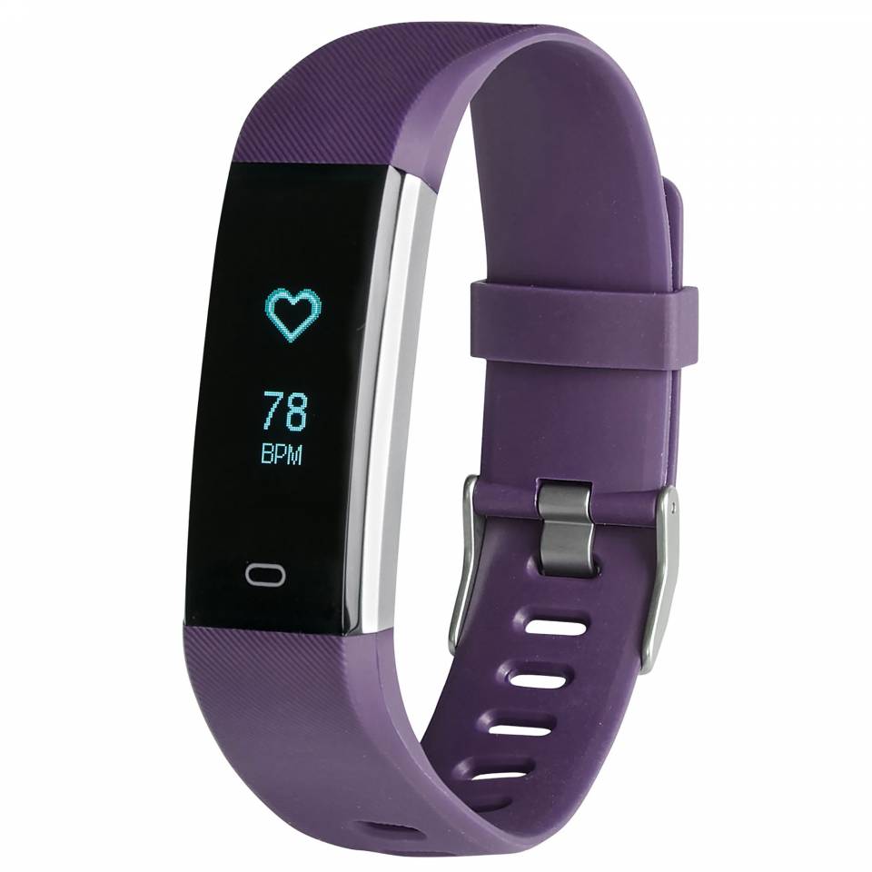 Fitness Tracker Heart Rate Monitor Plum