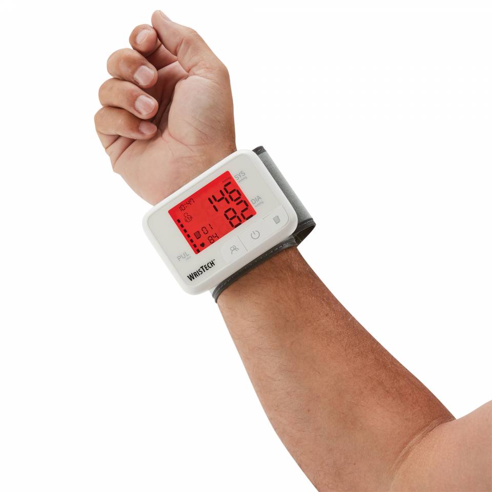 Color-Coded Talking Wrist Blood Pressure Monitor