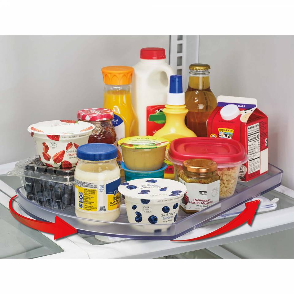 Space-Saving Lazy Susan Turntable - Versatile Plastic Organizer for  Cabinets, Fridge, and Countertops - Streamline Your Storage with Dividers  for Food, Spices, and More