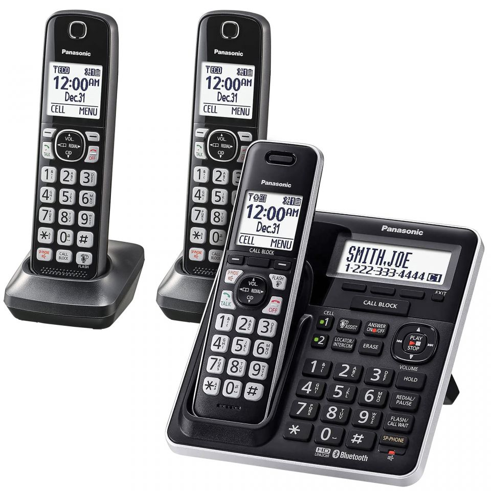 Panasonic Link2Cell Cordless Phone System with 3, Digital