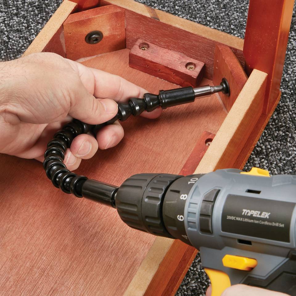 TopElek 20V Cordless Drill and 27 Piece Accessory Kit