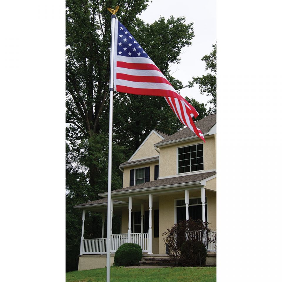 Fly-Right American Flag and 16 foot Pole Kit