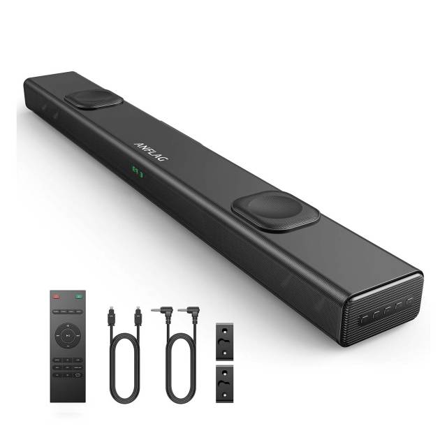 ULTIMEA TV Soundbar 60W, Bass+/DSP/HiFi Surround 3D Sound Bar, Portable  Soundbar for TV, Bluetooth 