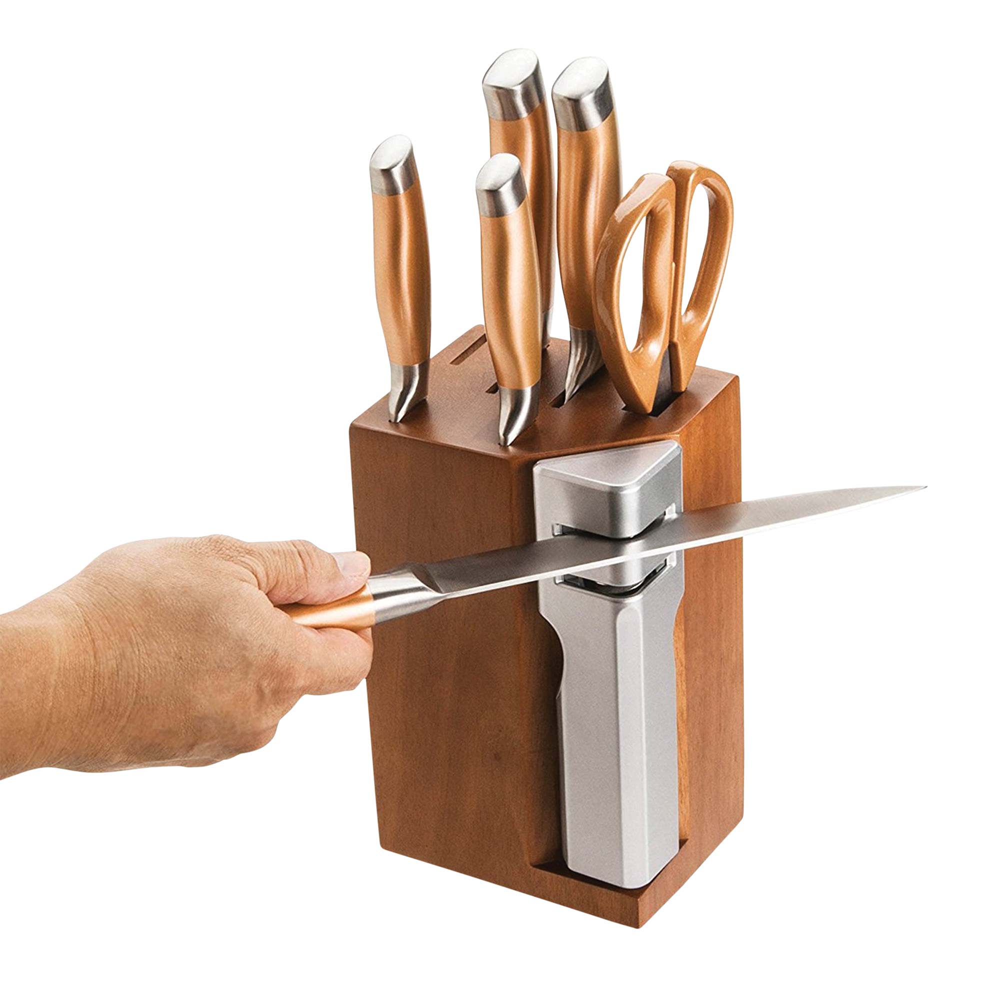 7 piece Stainless Steel Cutlery Set With detachable knife