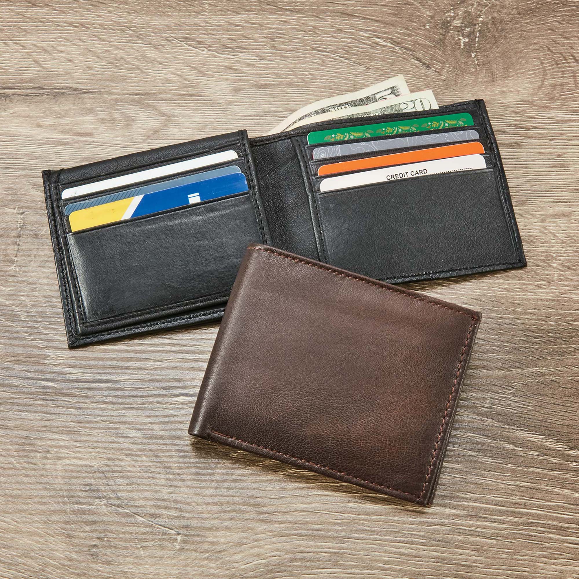 Men's Leather Wallets - 2 Pack