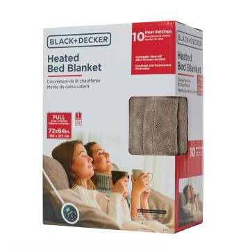 Black &amp; Decker Full Heated Bed Blanket - Grey