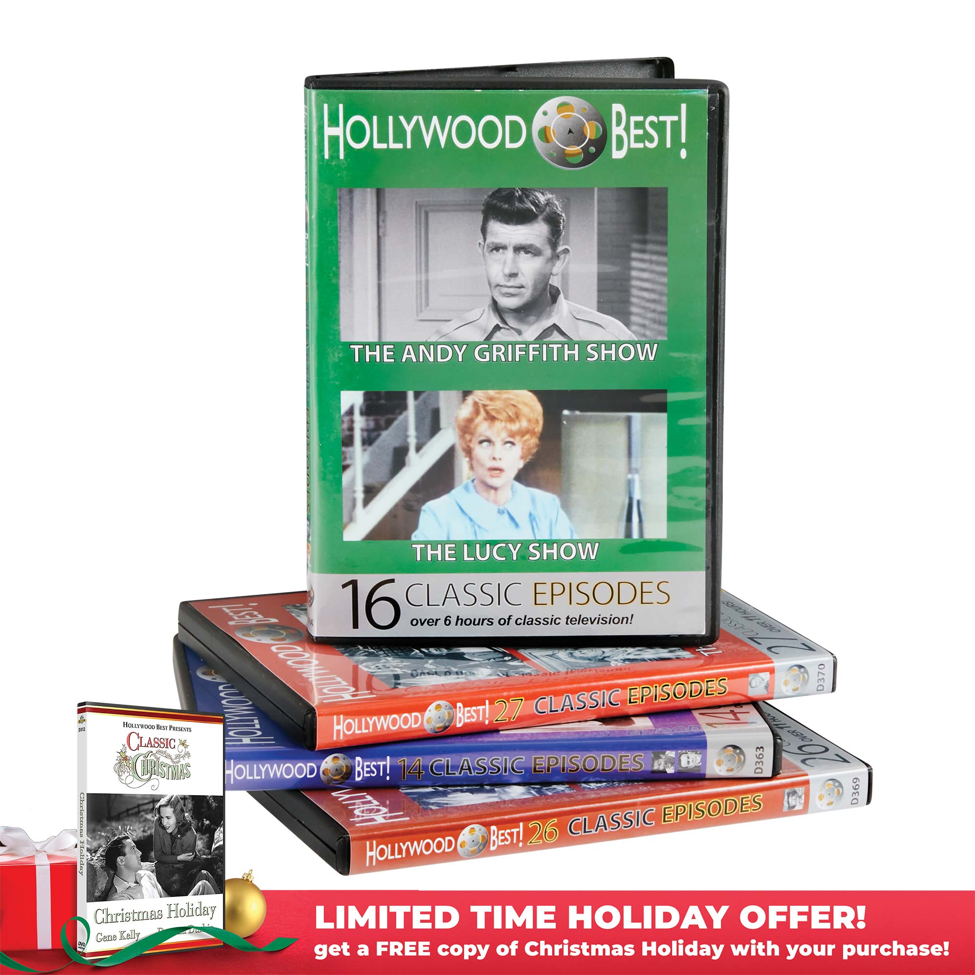 Hollywood Best Classic TV Episodes DVD Set + FREE Christmas Holiday DVD