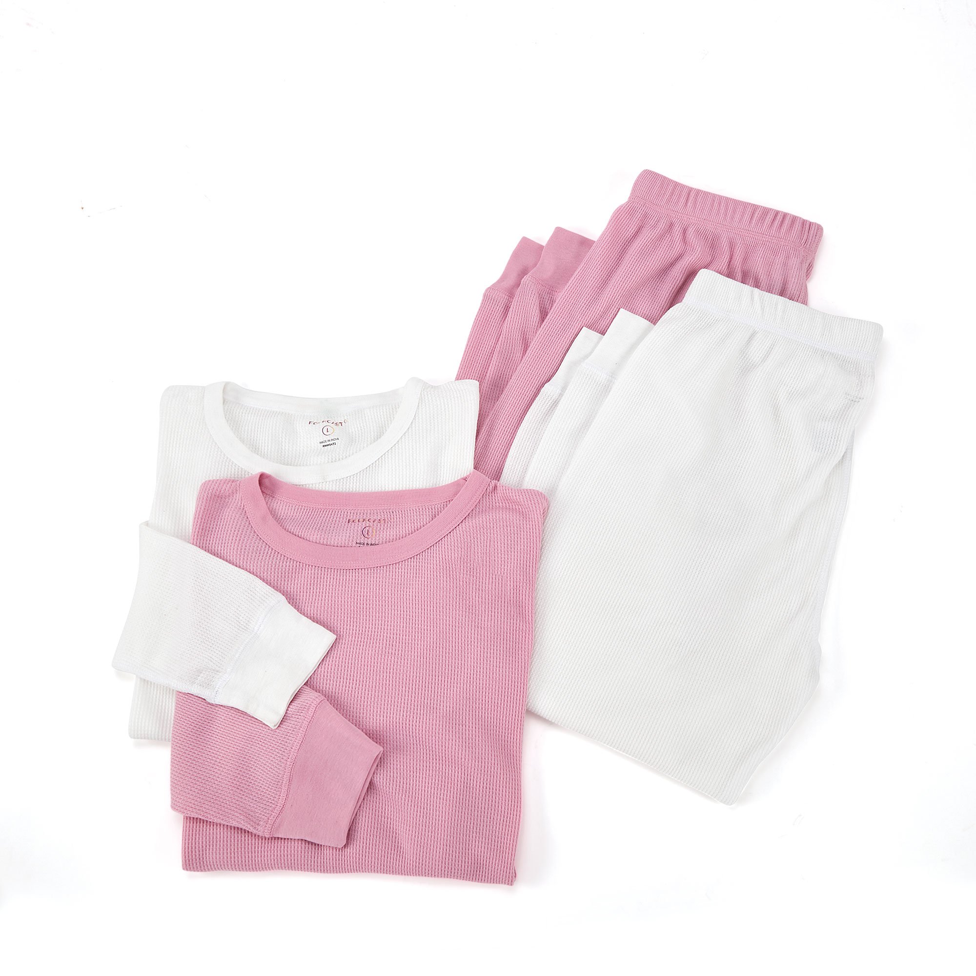 Ladies Pink & White Thermal Set - 2 Pack