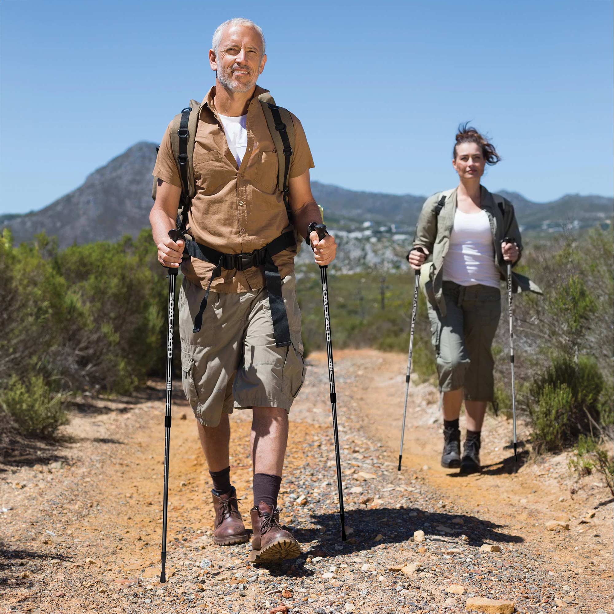 Collapsible Walking/Hiking Poles - Set of Two