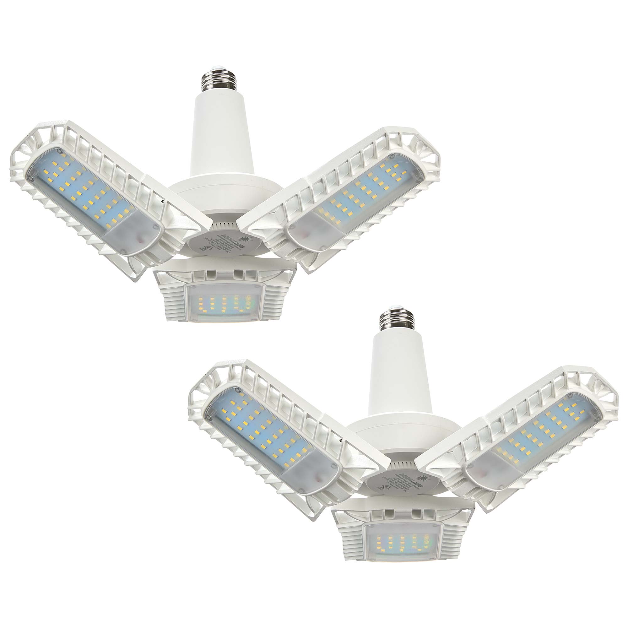 Bright Living Tri-Panel Light - 2 Pack White