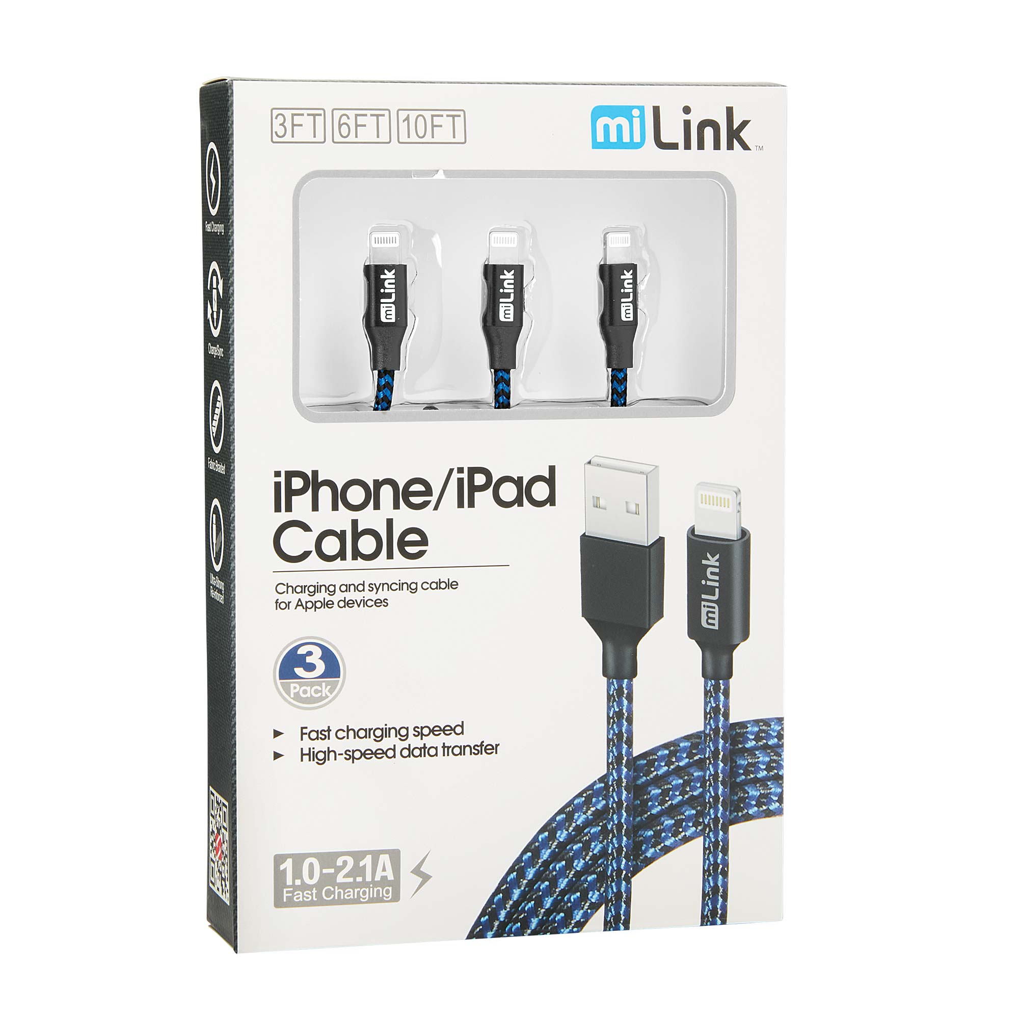 iPhone/iPad Lightning Cables - 3 Pack