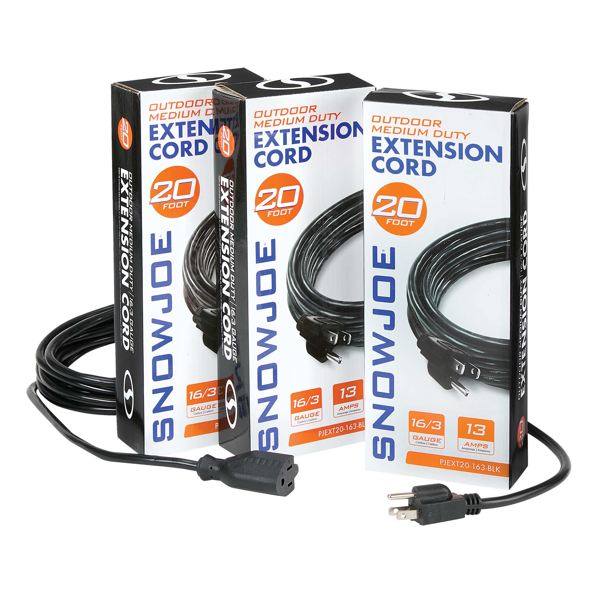 Snow Joe 20' Extension Cord - 3 Pack