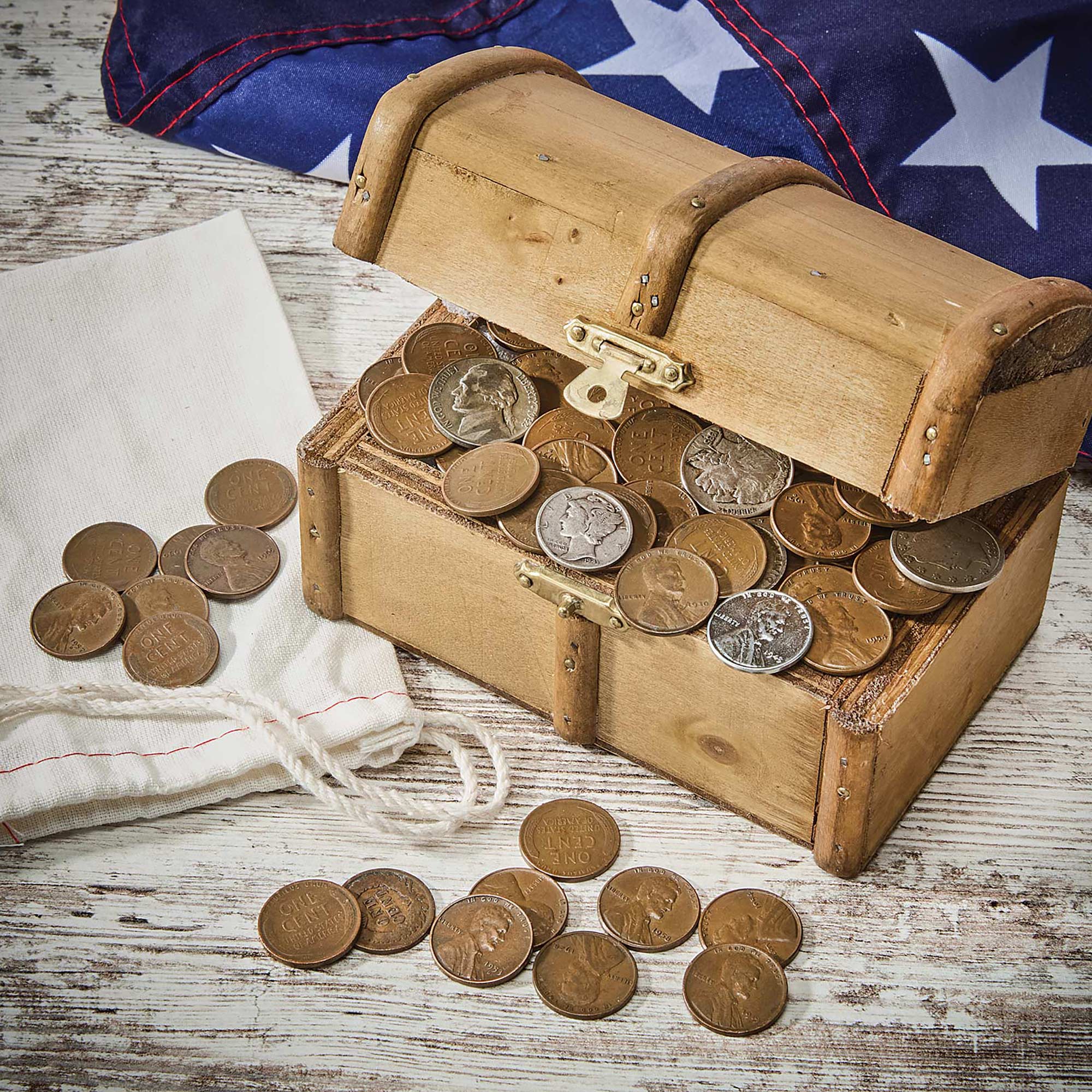 Historic Treasure Chest of Coins