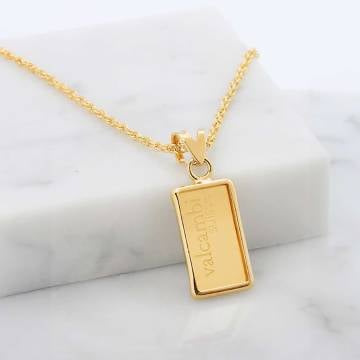 1G Gold Ingot Pendant