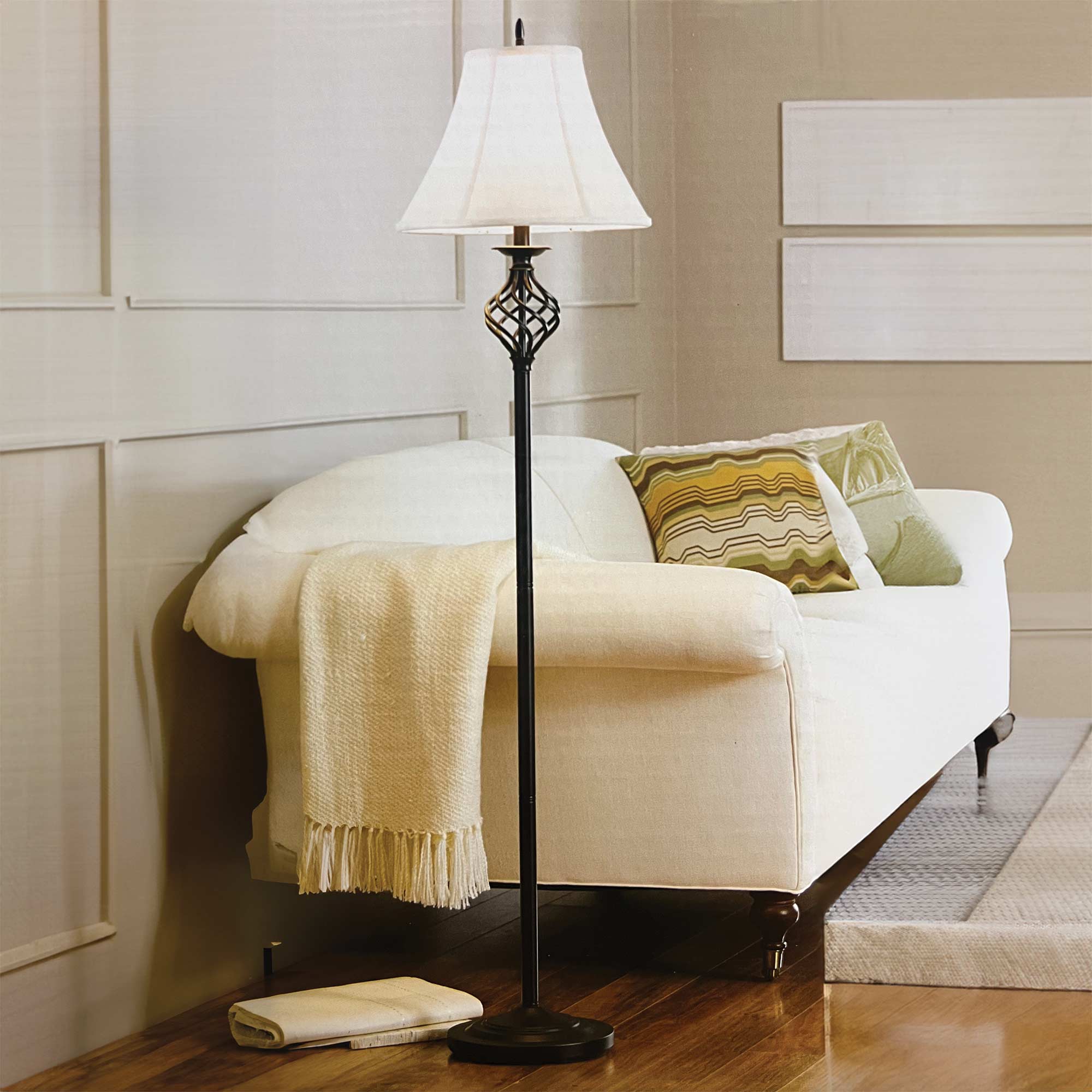 61" Iron Cage Floor Lamp