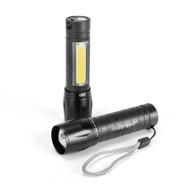 Rechargeable Weatherproof Flashlight - 2 Pack