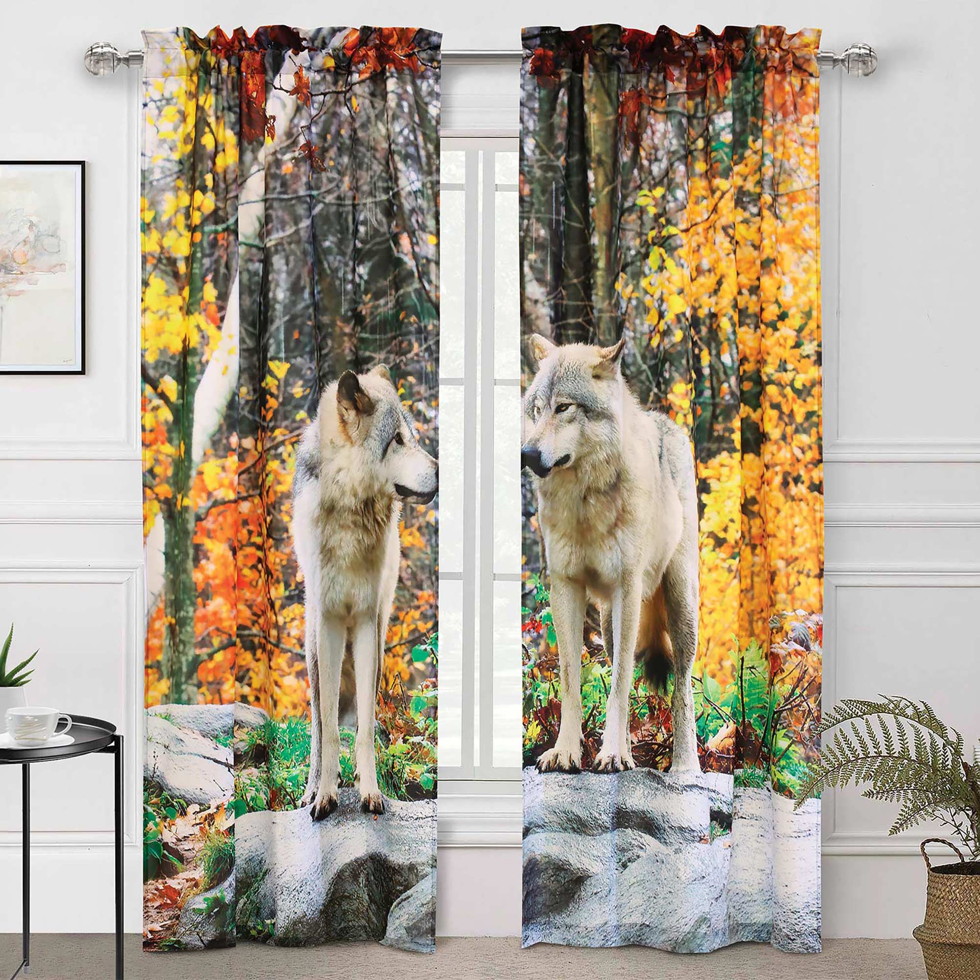 Photo Real Curtains - Wolves