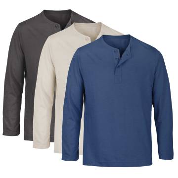 Light LS Henleys - 3 Pack B/O/N