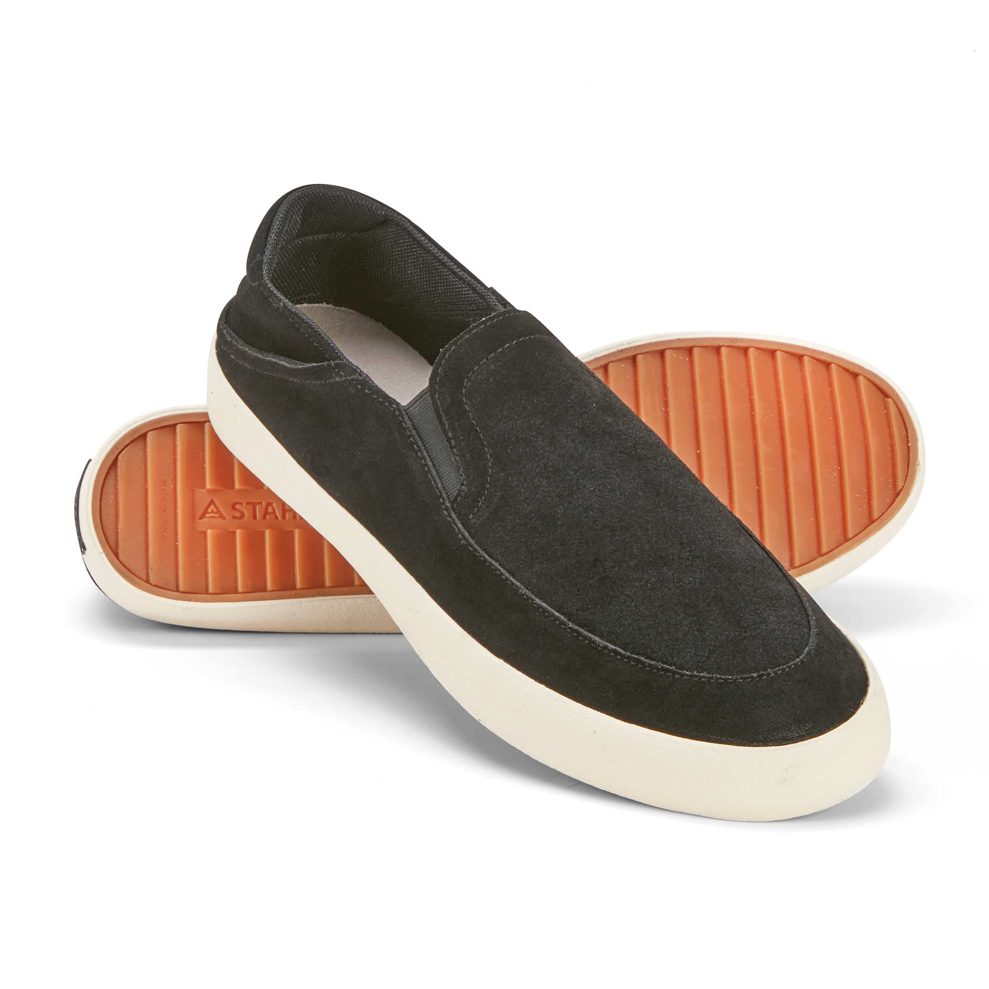 Staheekum Men's Memory Foam Slip-Ons - Black