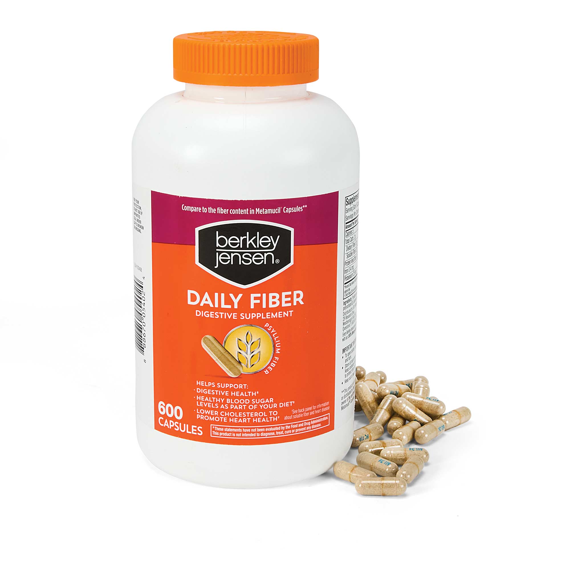 Daily Fiber Capsules - 600 Count