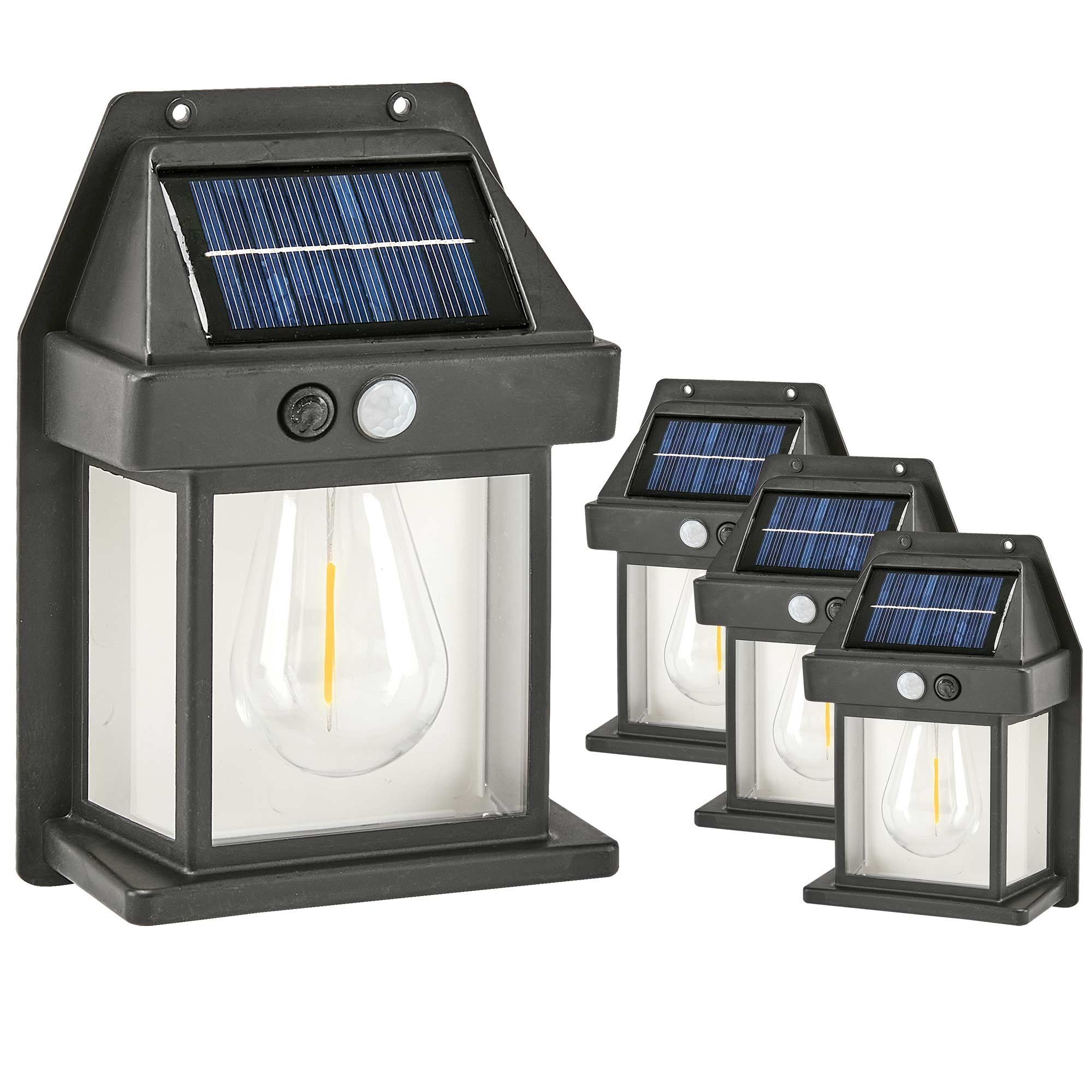 Outdoor Solar Wall Lamps - 4 Pack