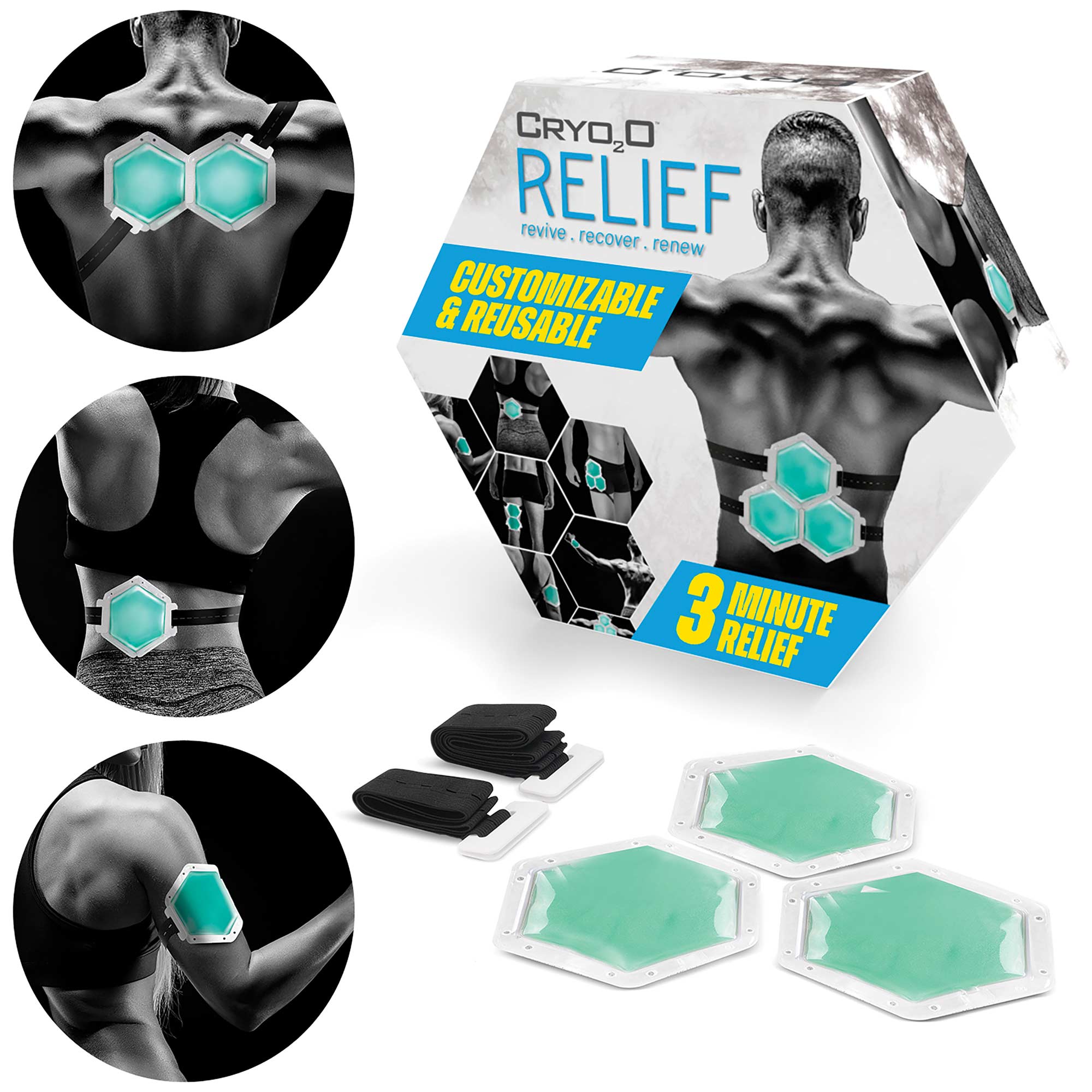 CryO2O Pain-Relief Hexagon Gel Pack