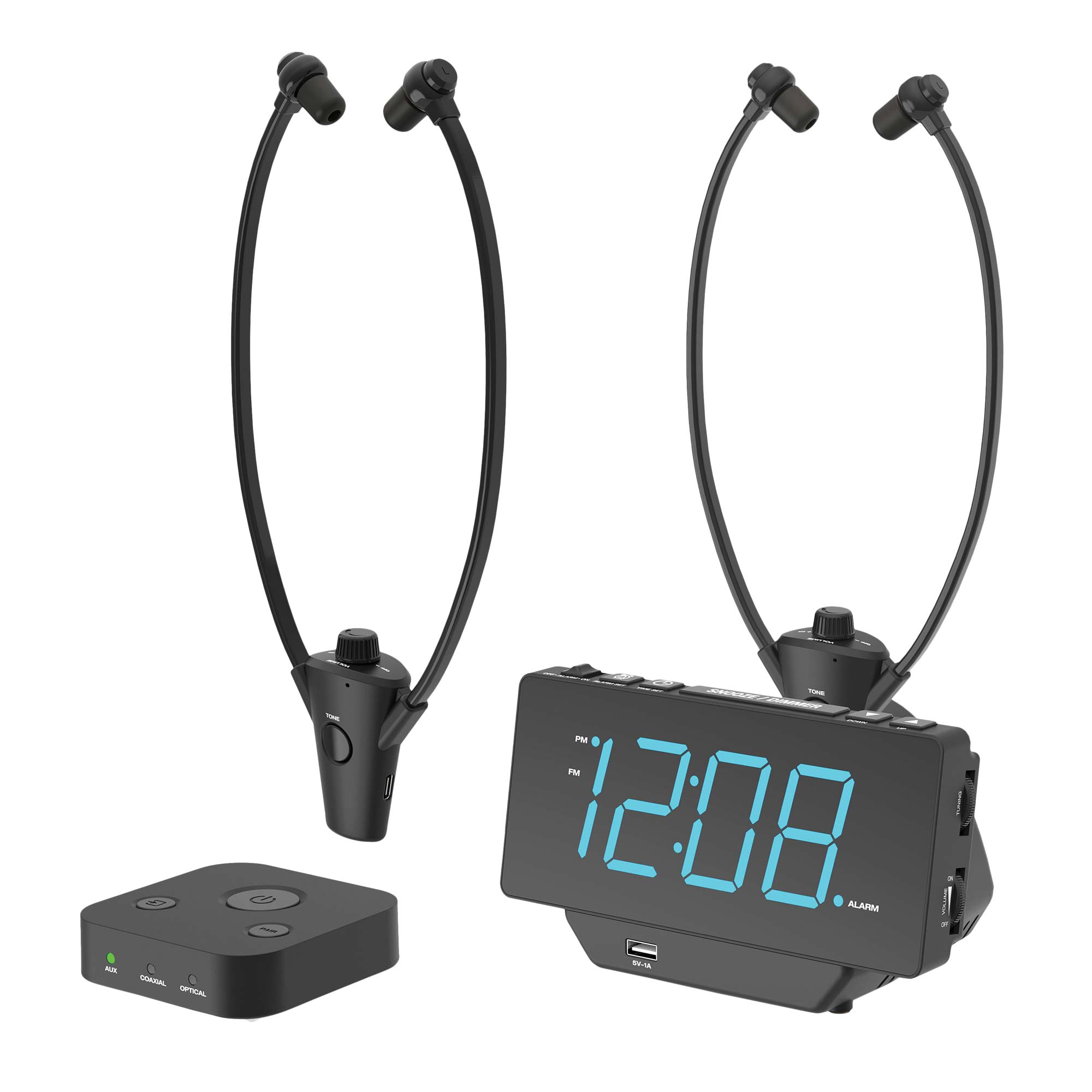 MySound TV Headsets/Clock - 2 Pack