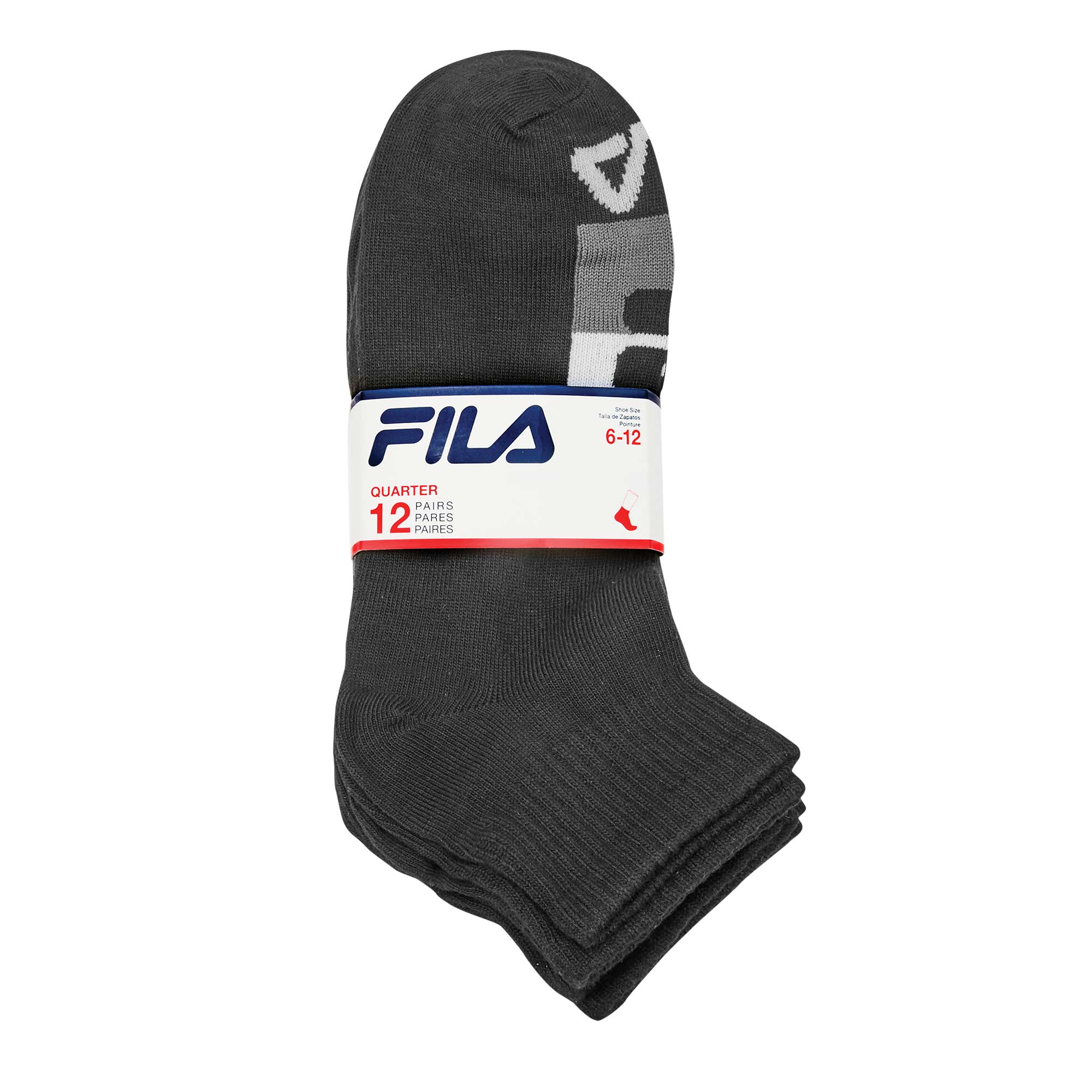 Fila Men's Quarter Socks - 12 Pack