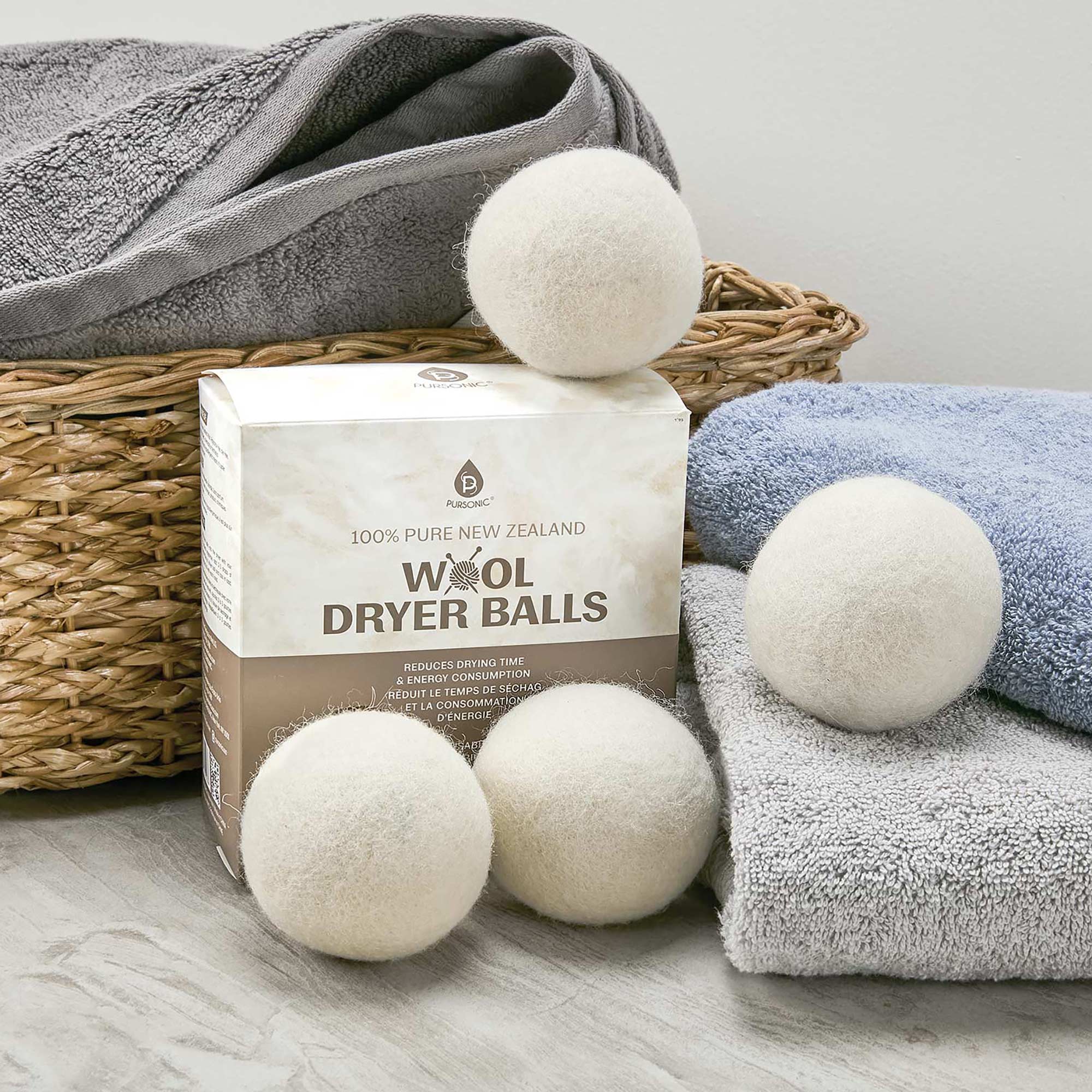 Reusable Wool Dryer Balls - 4 Pack