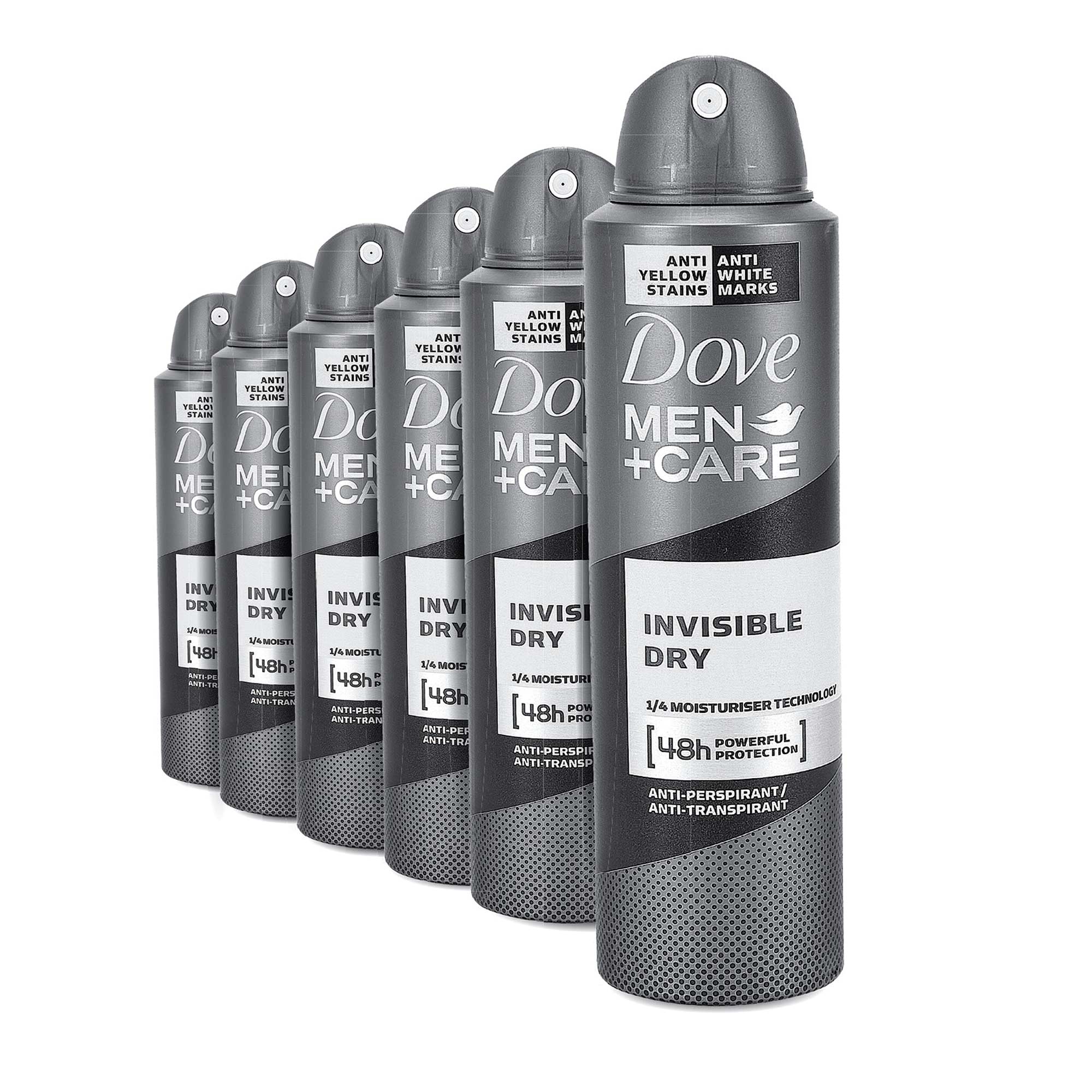 Dove Men+ Care 48-Hour Spray - 6 Pack of Invisible Dry