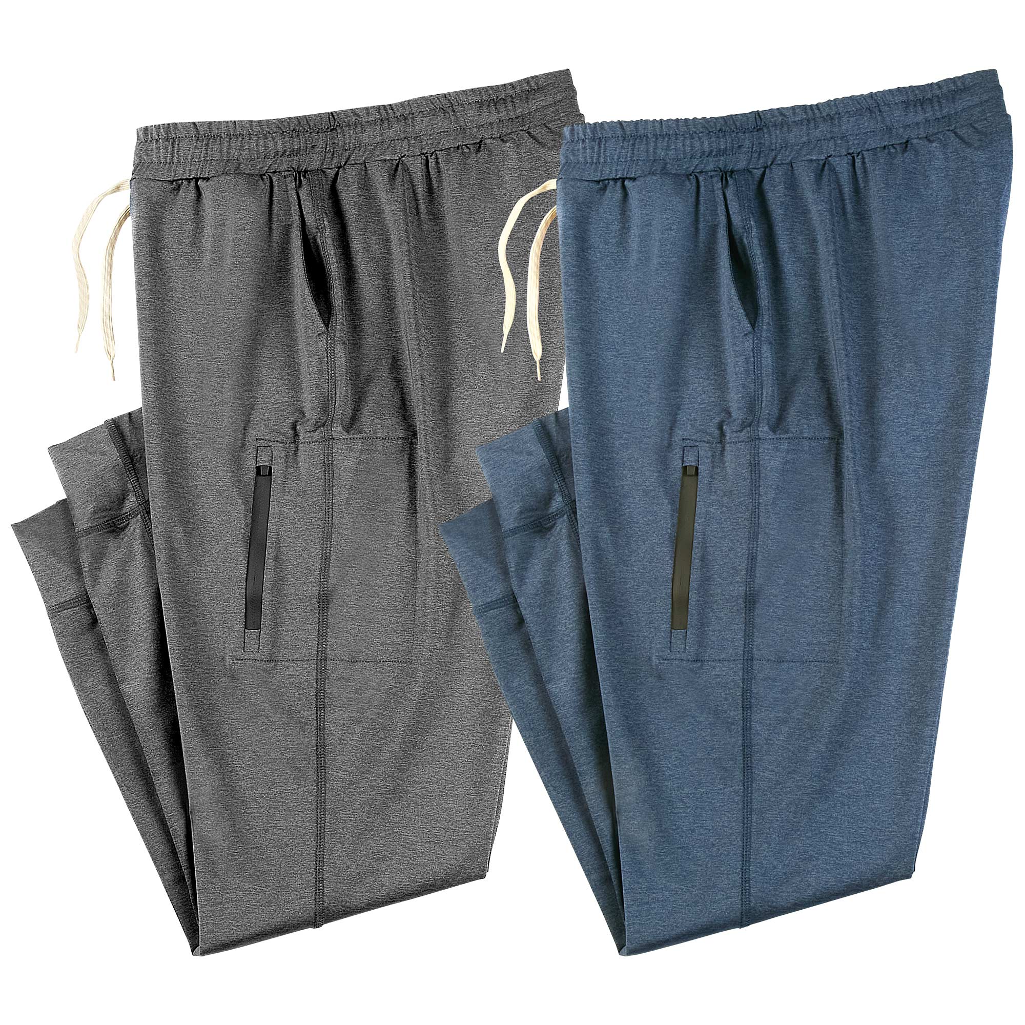 Men's Performance Joggers - 2 Pack Blue/Grey