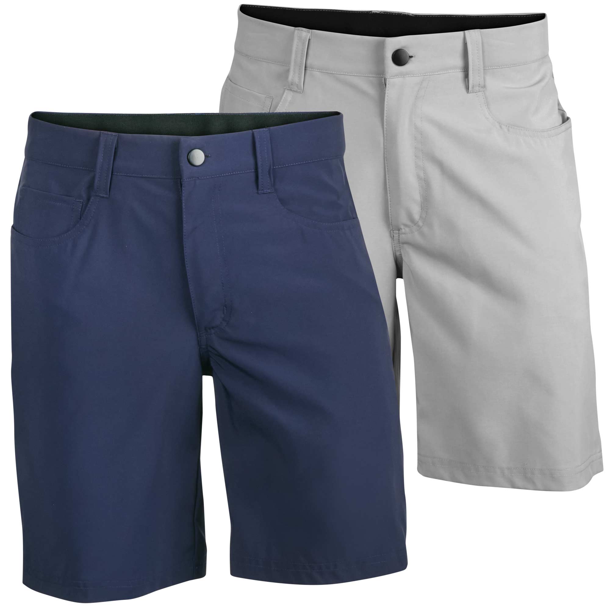 Men's Plain Front Shorts - 2 Pack