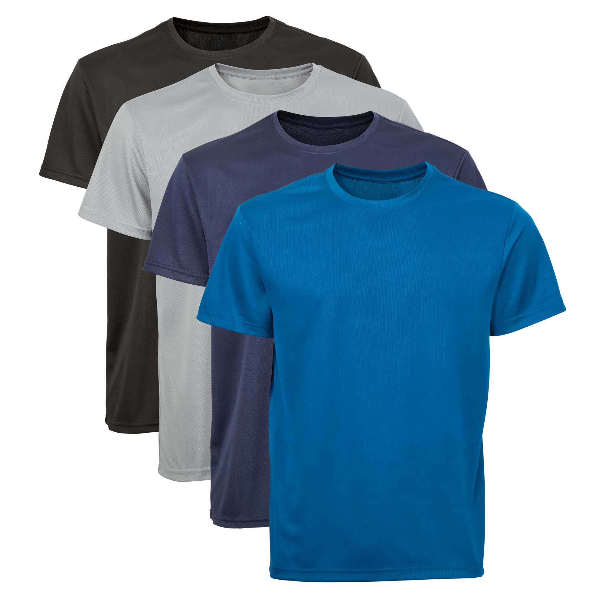 Men's Performance Tees - 4 Pack B/R/W/G