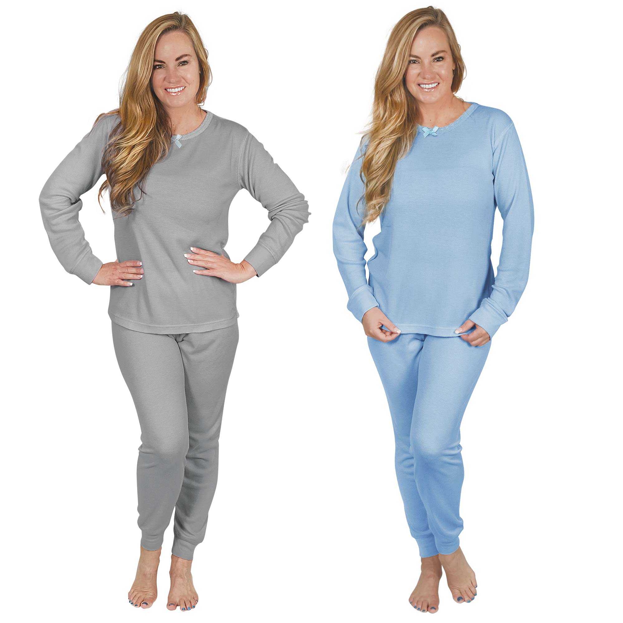 Women's Thermal Set - 2 Pack Blue/Charcoal