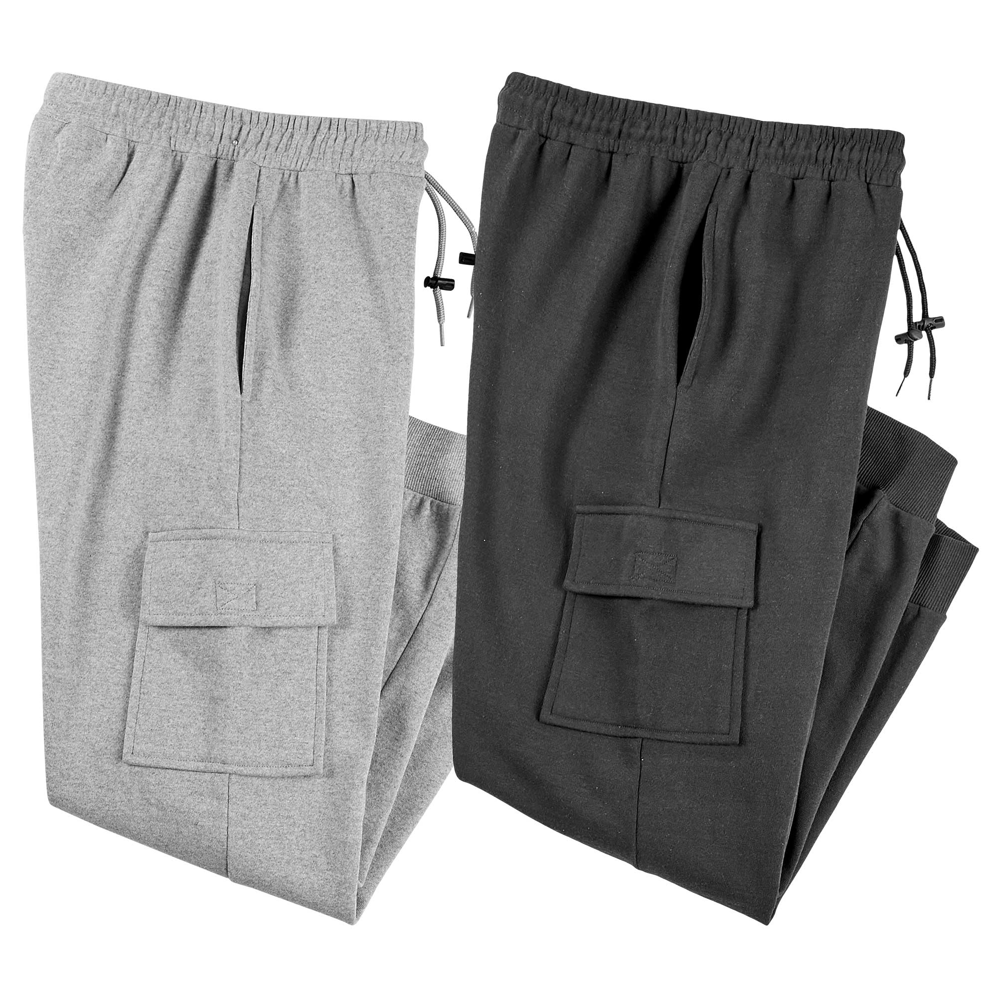 Fleece Cargo Joggers - 2 Pack Charcoal/Navy