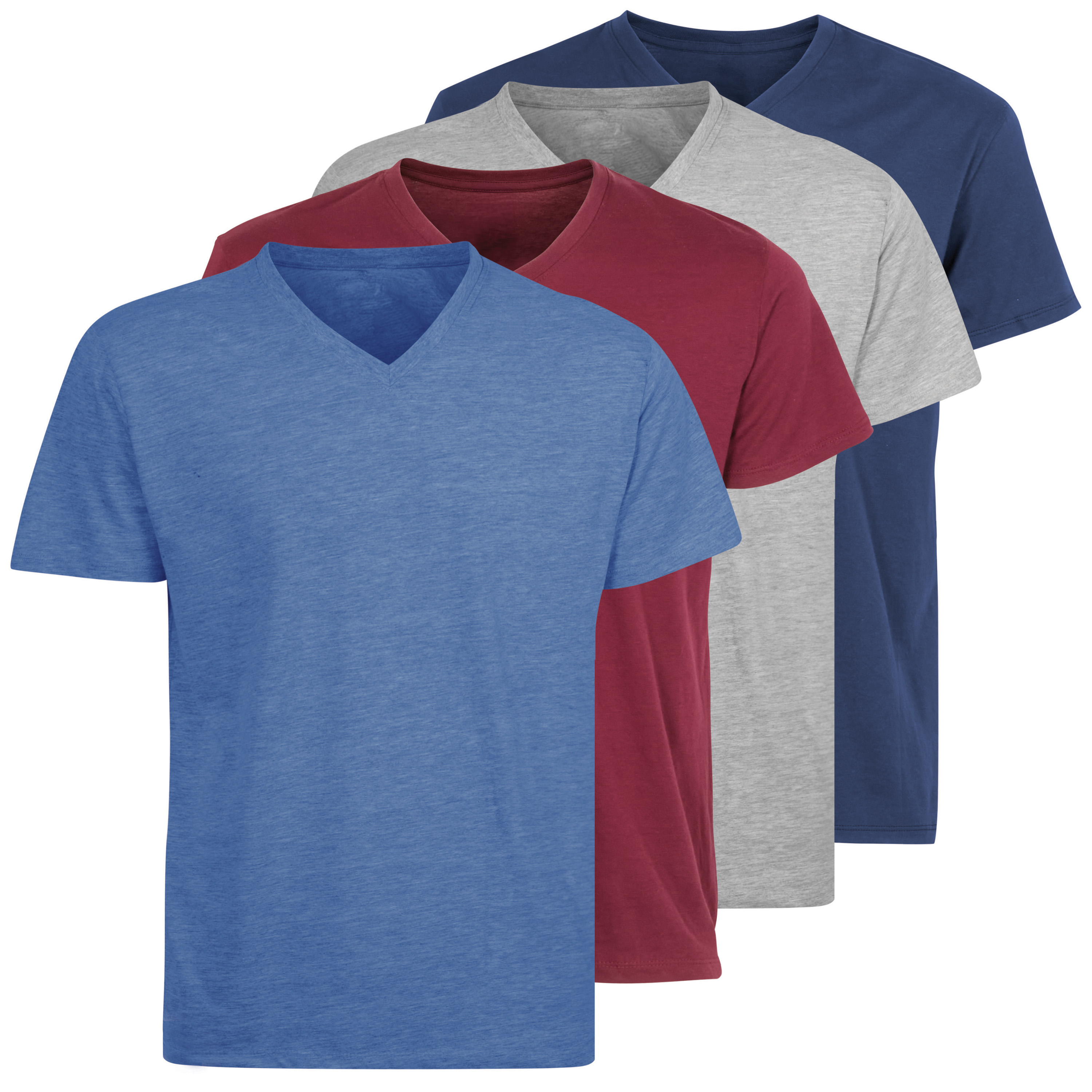 Men's V-Neck Tees - 4 Pack