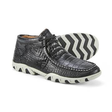 Ferrini Croc Print Chukka - Black