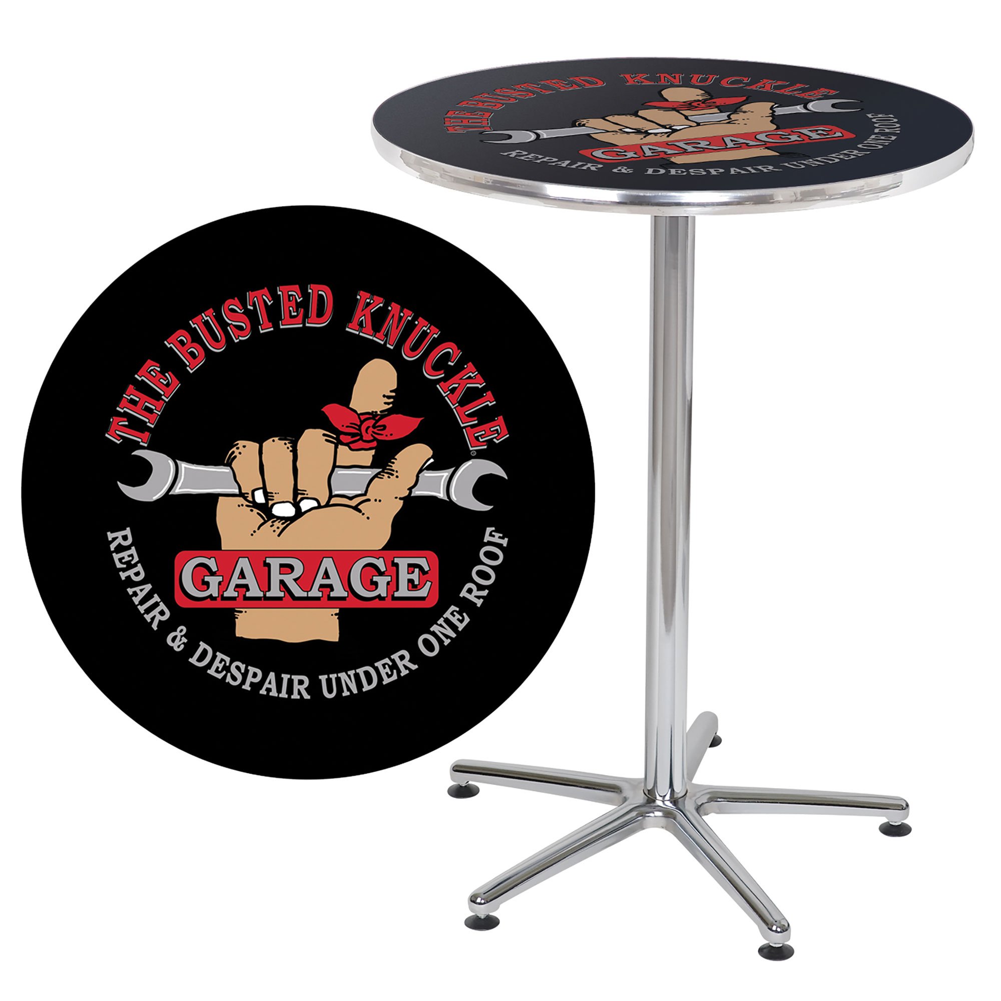 The Busted Knuckle Garage 41" Round Cafe Table