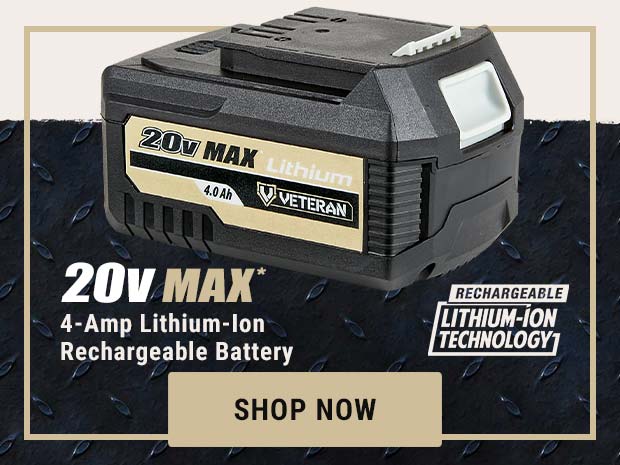 Veteran Tool 20V MAX 4-Amp Lithium-Ion Rechargeable Battery