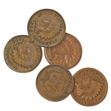 The Matthew Mint 5 Piece Indian Head Penny Set