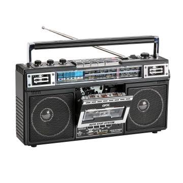 Rechargeable Retro Cassette Radio - Black