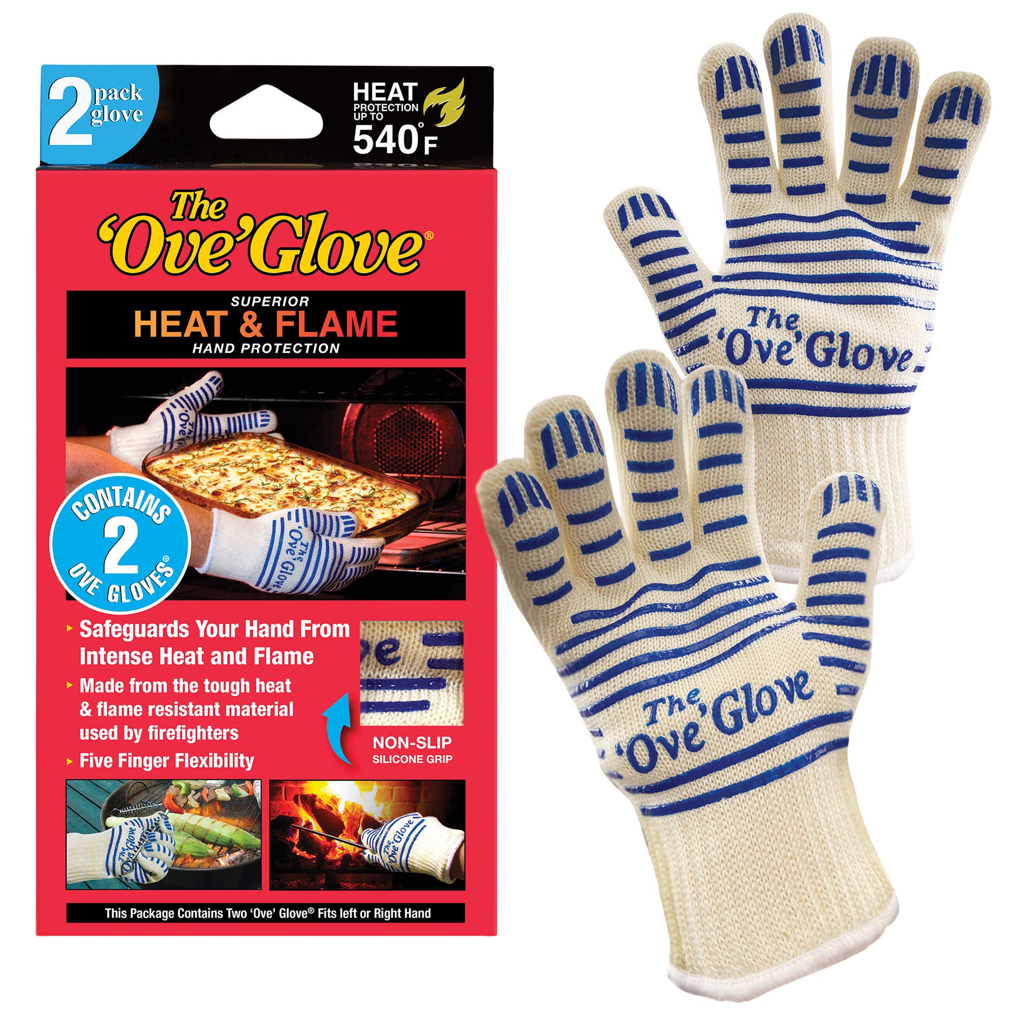 The Ove Glove - 2 Pack | As Seen on TV | Heat-Resistant Oven Mitts