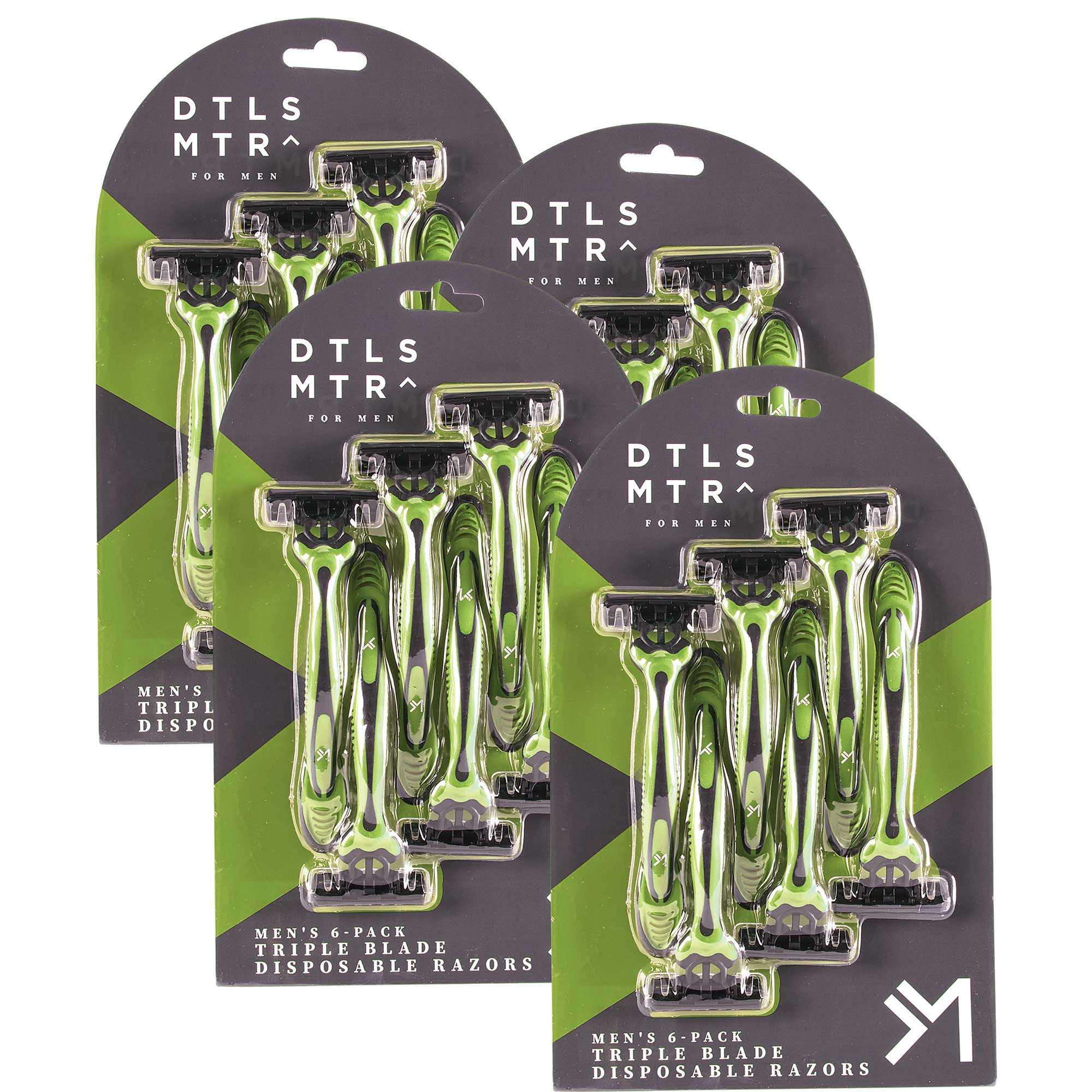 Triple-Blade Disposable Razors - 24 Pack