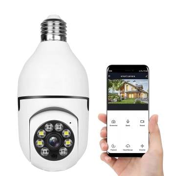 360-Degree Lightbulb Security Camera | Full HD 1080P Resolution with Night Vision