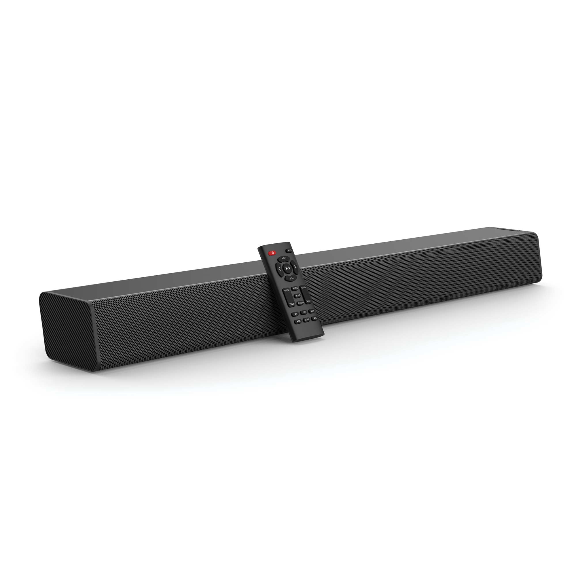 28" 80W Bluetooth Soundbar with 4 Drivers, Bass Port