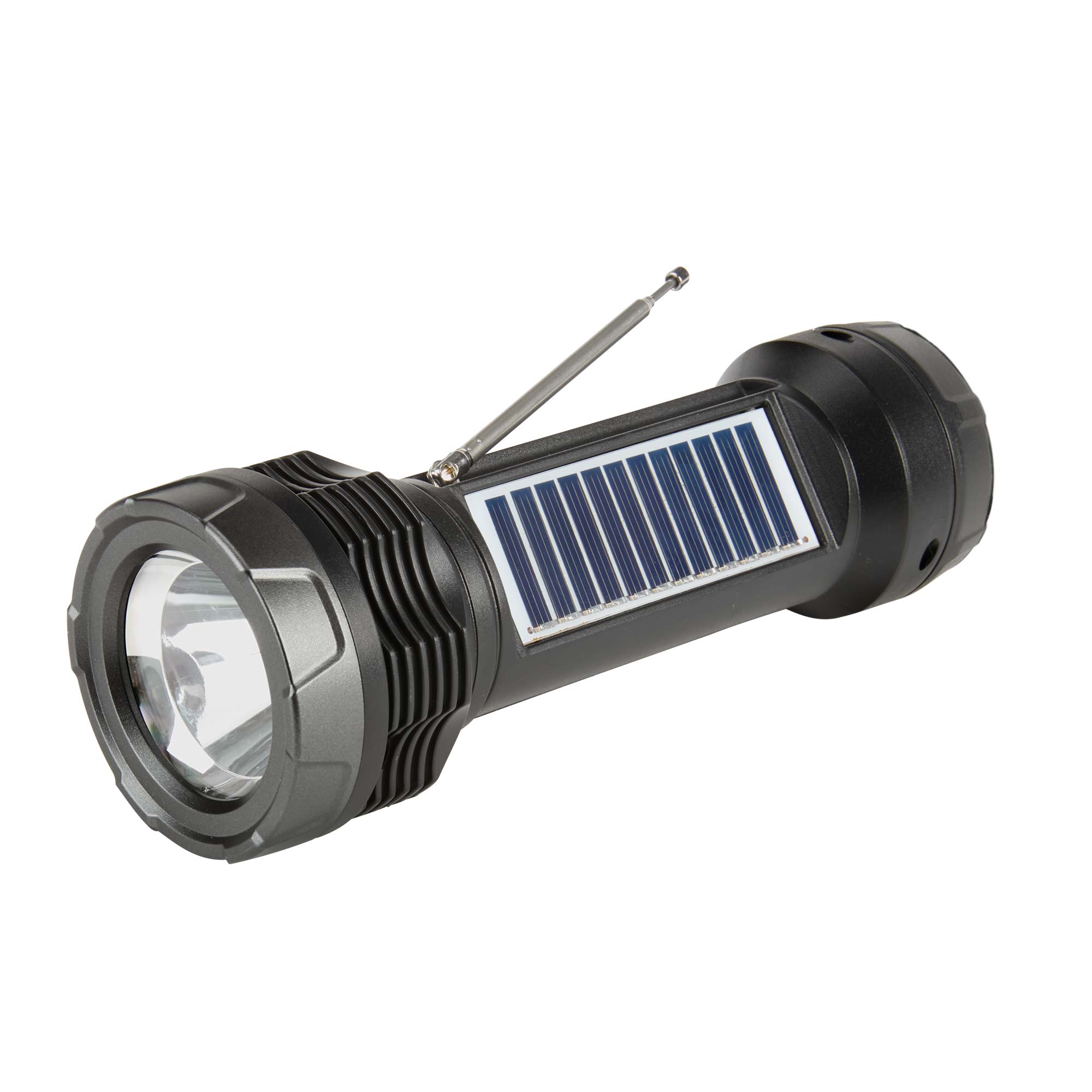 Rechargeable Emergency Flashlight/Radio with Solar Panel!